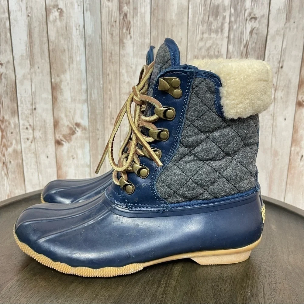Sperry Top Sider for J Crew Wool Lined Waterproof Duckboot Size 6 Women
